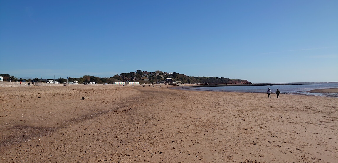 Exmouth Beach in the autumn